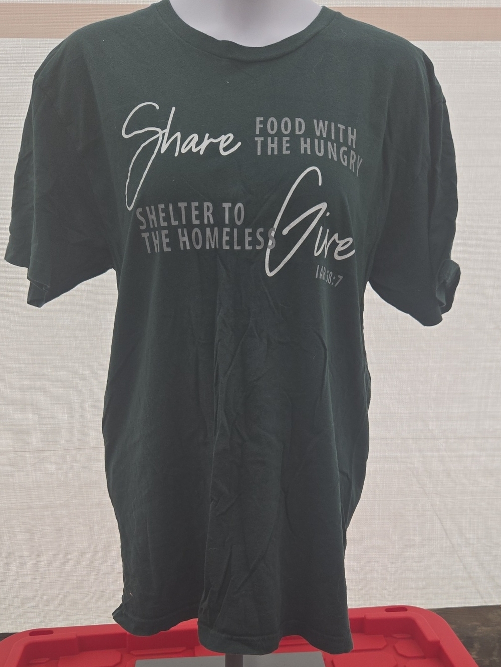 Next Level Apparel Hunter Green Crew Tee with Interior Tag